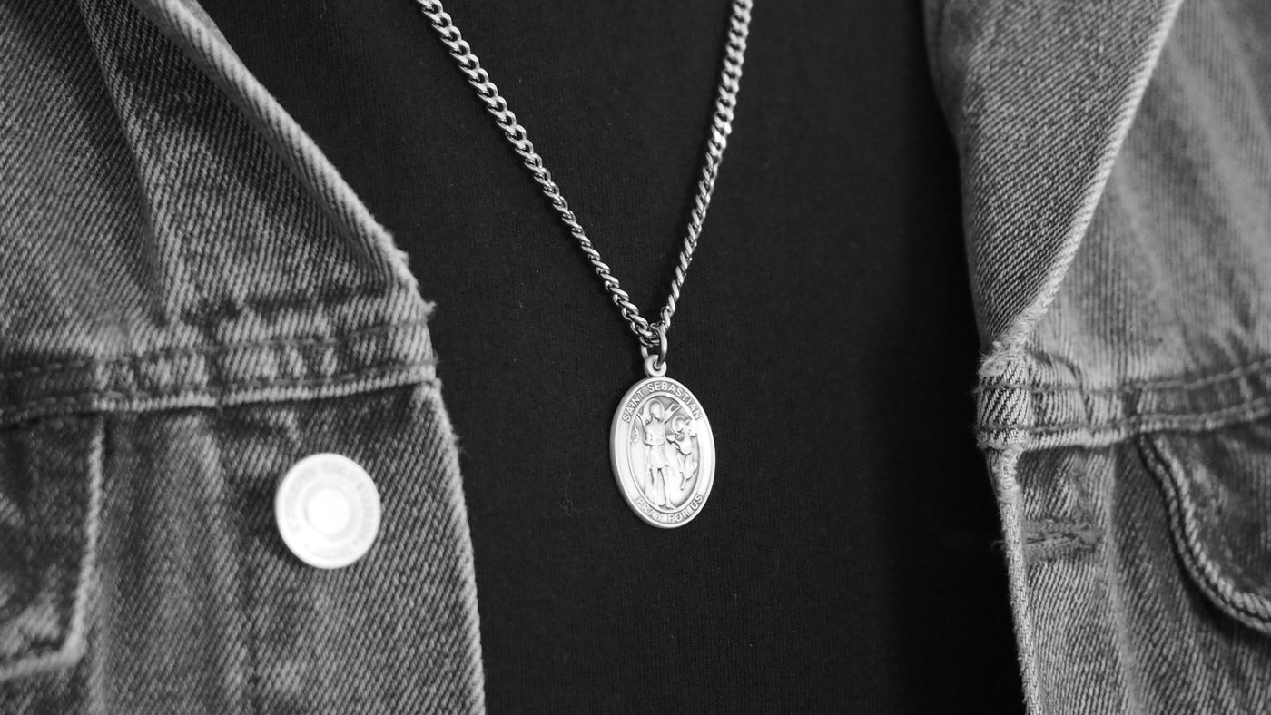 Buy AZFVBQLSt Benedict Exorcism Medal Pendant Necklace Men's Stainless  Steel Catholic Roman Cross Demon Protection Ghost Hunter Religion Jewelry  (silver-1) Online at desertcartINDIA
