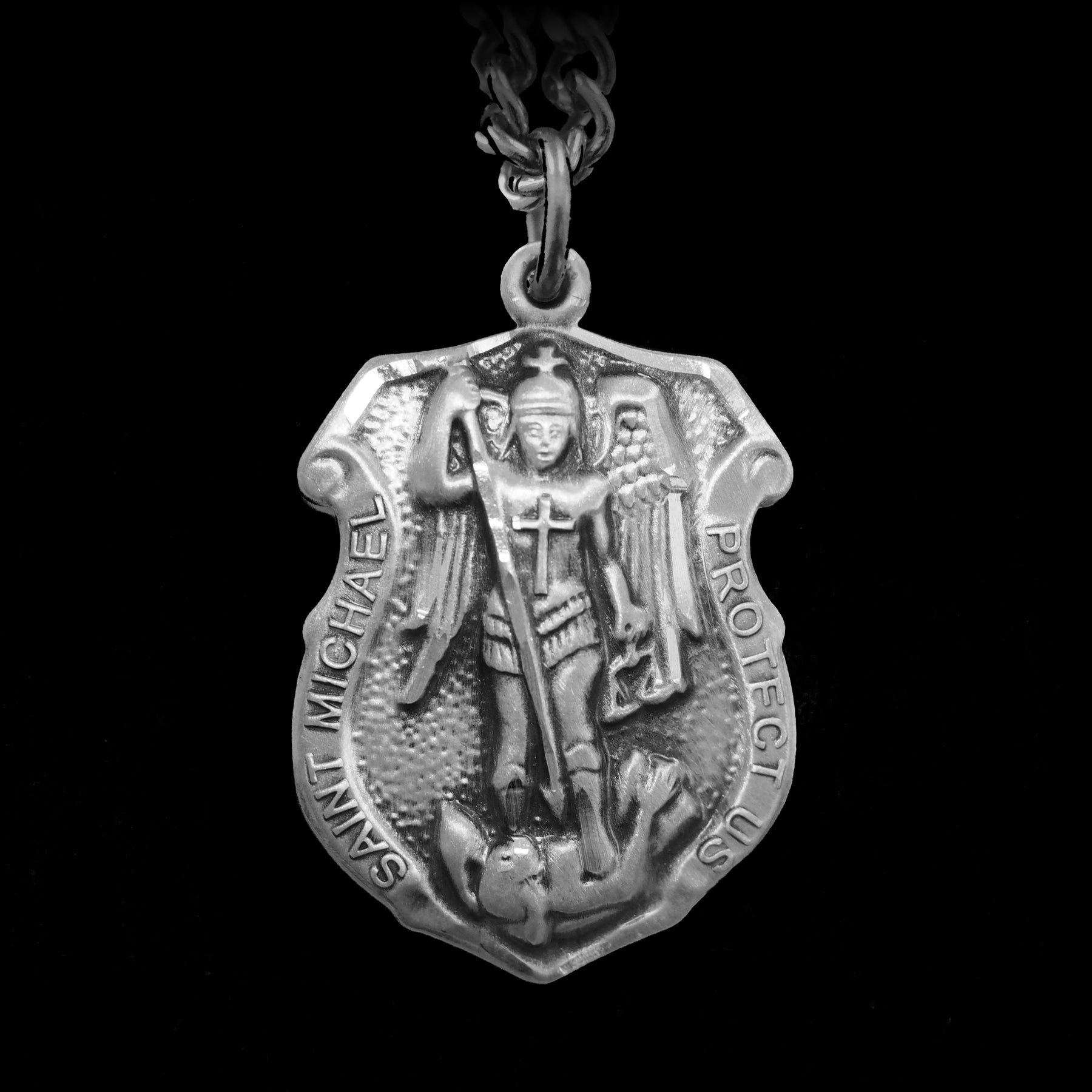 St Michael Necklace 925 Sterling Silver Amulet Pendant with 22+2 Inch –  romanticwork